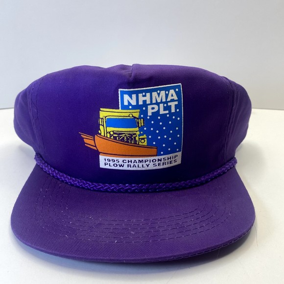 Vintage NHMA PLT 1995 Championship Plow Rally Series Snapback Rope Hat - Picture 1 of 12